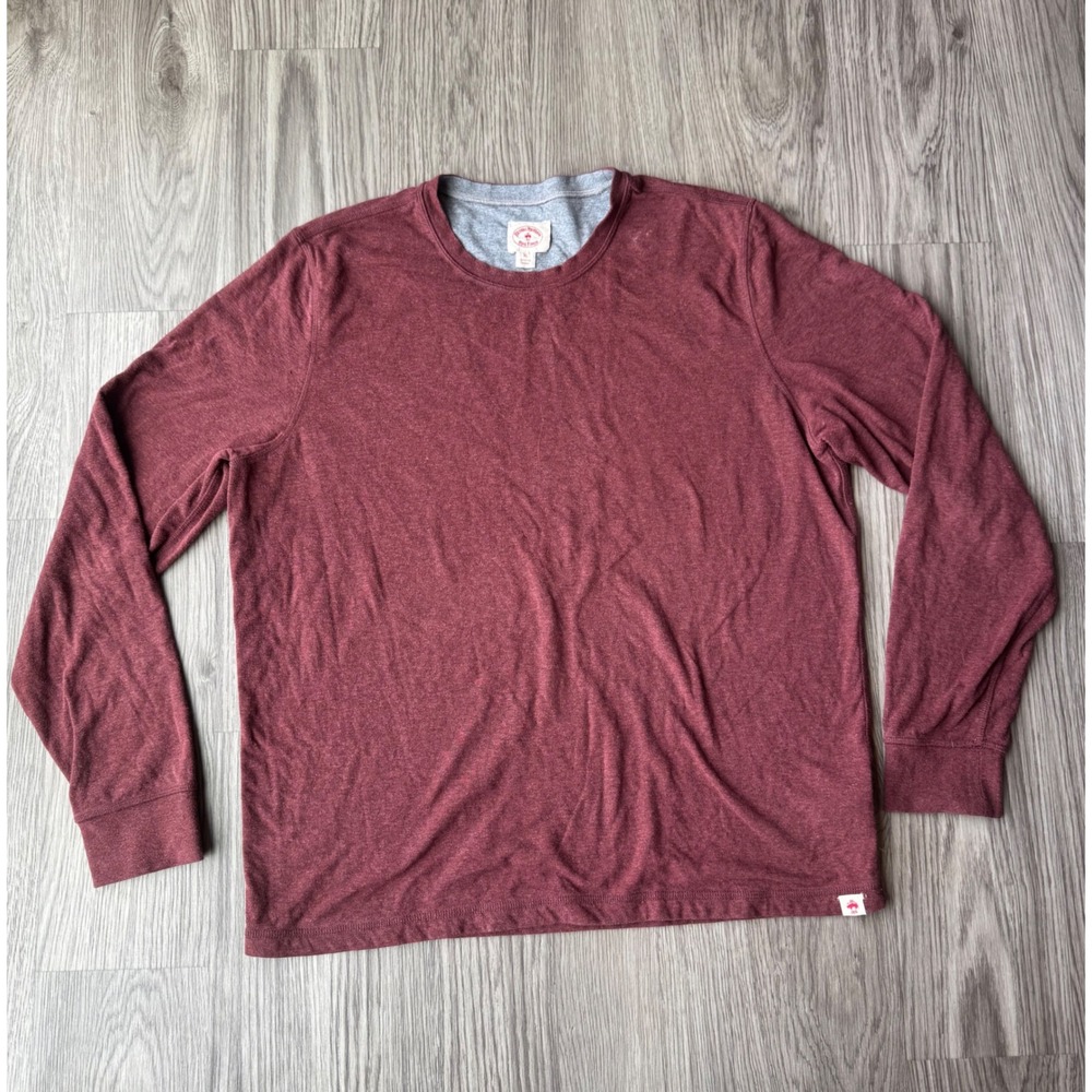 Brooks Brothers Red Fleece Mens XL Burgundy Heather Long Sleeve Crewneck